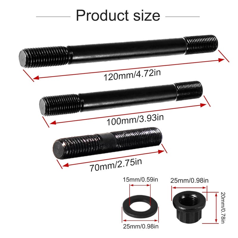 YESHMA Cylinder Head Stud Kit Compatible with Chevy Small Block SBC 265 267 283 302 305 307 327 350 383 400 Head Studs - Image 3